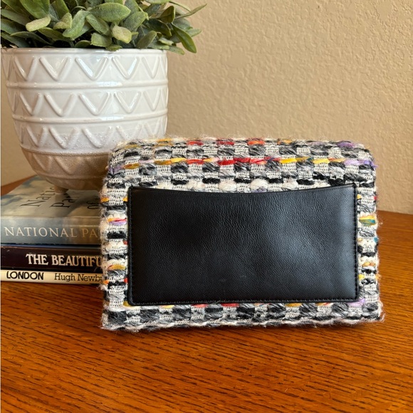 Tory Burch Kira Tweed Chain Wallet & Dust Bag - Picture 8 of 15